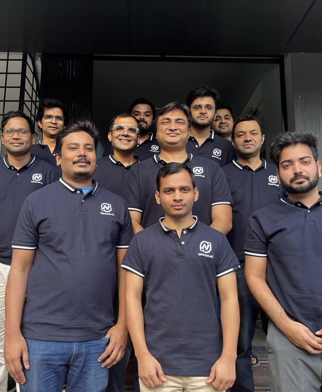 The Newron team together outside the office
